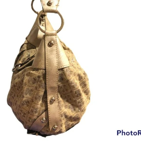 (1514) Vintage Guess Hobo Handbag with Matching Trifold Wallet Bundle - Picture 4 of 10